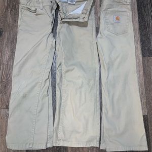 Boys Carhart Khaki Pants Size 6 (3 pair)